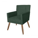 Ver imagem 2 de Jogo 2 Poltronas Estofadas Para Quarto Closet Onix Suede Verde - LM DECOR