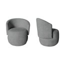 Ver imagem 1 de Kit 2 Poltronas Decorativa Beatriz Orgânica Linho Cinza