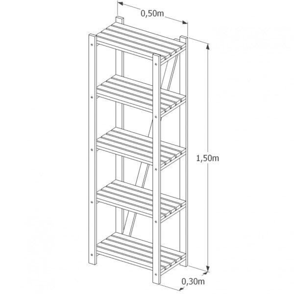 Estante Multiuso 5 Prateleiras Isadora  - 4