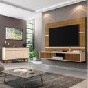 Ver imagem 1 de Kit 2 Peças com Estante para TV até 65 Polegadas 100% MDF e Buffet Atlanta Marrom