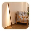 Ver imagem 1 de Luminária Decorativa de Piso Madeira Maciça Nogueira Americana