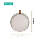 Ver imagem 2 de Espelheira Para Decoração De Banheiro, Quarto, Sala, Escritório Mdf 60X60Cm Lua Mgm Cimento