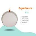 Ver imagem 3 de Espelheira Para Decoração De Banheiro, Quarto, Sala, Escritório Mdf 60X60Cm Lua Mgm Cimento