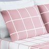 Jogo Cama Lençol Brooklyn Casal Quadriculado Micropercal 200 Fios 4 Peças - Rosa - 3