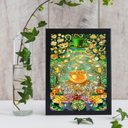 Ver imagem 2 de Quadro Arquétipo Da Prosperidade Pote De Ouro 24x18cm:Madeira preta