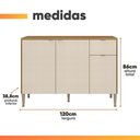 Ver imagem 3 de Armário de Cozinha Completa 9 Portas 1 Nicho Surya Madeirado/off White