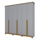 Ver imagem 1 de Guarda Roupa Casal Andréas 6 Portas Cinza Nature - Henn