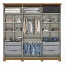 Ver imagem 2 de Guarda Roupa Casal Andréas 6 Portas Cinza Nature - Henn