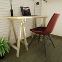 Ver imagem 1 de Escrivaninha Mesa Escritório Cavalete Ms Colors 120cm Natural
