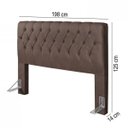 Ver imagem 4 de Cabeceira King Estofada 198cm Grécia Marrom