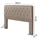 Ver imagem 4 de Cabeceira King Estofada 198cm Grécia Bege