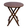 Mesa para Bar e Café Dobravel de Madeira 90 Redonda - Imbuia - 1