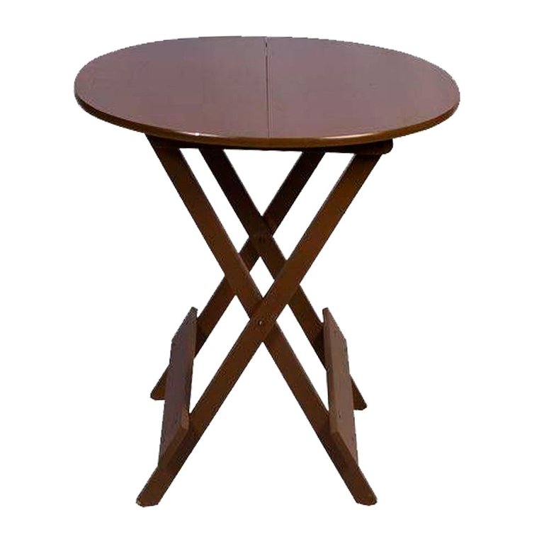 Mesa para Bar e Café Dobravel de Madeira 90 Redonda - Imbuia Mesa para Bar e Café Dobravel de Madeira 90 Redonda - Imbuia