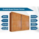 Ver imagem 2 de Guarda Roupas 2 Portas de Correr 4 Gavs Verona Europa Brauna/Offw