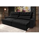 Ver imagem 2 de Sofá Retrátil/reclinável França 300cm Suede Velut com Molas no Assento - King House