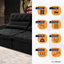 Ver imagem 5 de Sofá Retrátil/reclinável França 300cm Suede Velut com Molas no Assento - King House