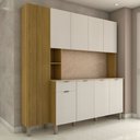 Ver imagem 6 de Armário de Cozinha com Balcão Talim 9 Portas 1 Gaveta Freijó/artico - Panorama Móveis