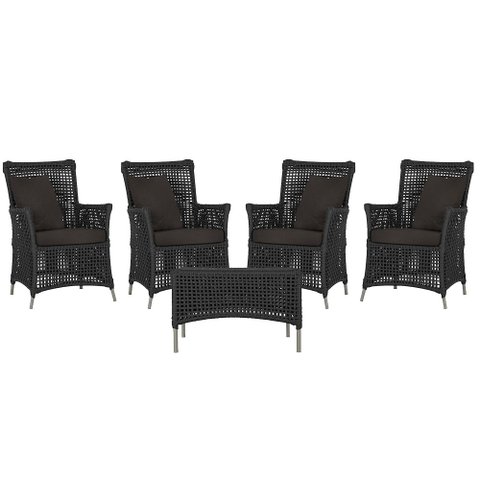 4 Poltronas e 1 Mesa Igapó em Alumínio Pintura Fendi Corda Náutica Estofado 9