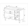 Balcão de Cozinha para Pia 120 Cm 2 Portas 3 Gavetas Quiditá Fumê - 4