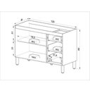 Ver imagem 4 de Balcão de Cozinha para Pia 120 Cm 2 Portas 3 Gavetas Quiditá Fumê