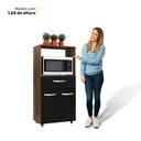 Ver imagem 6 de Armário de Cozinha Multiuso Luna 60cm com 02 Portas e Nicho Integrado Savana Preto - Desk Design