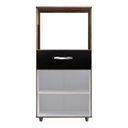 Ver imagem 5 de Armário de Cozinha Multiuso Luna 60cm com 02 Portas e Nicho Integrado Savana Preto - Desk Design