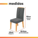 Ver imagem 4 de Conjunto Sala de Jantar Mesa Tampo em Vidro 1,80m Vick 6 Cadeiras Tati
