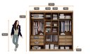 Ver imagem 5 de Guarda Roupa Casal 3 Portas 6 Gavetas - Palazzo-cumaru - Móveis Novo Horizonte
