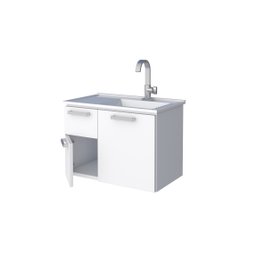 Gabinete para Banheiro em Aço 2 Gavetas Kiwi Branco - Cozimax - 6