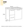 Gabinete para Banheiro em Aço 2 Gavetas Kiwi Branco - Cozimax - 9