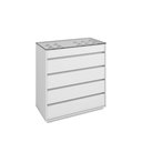 Ver imagem 3 de Cômoda Organizadora Ellie 5 Gavetas Branco - D’Rossi