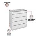 Ver imagem 6 de Cômoda Organizadora Ellie 5 Gavetas Branco - D’Rossi
