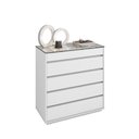 Ver imagem 1 de Cômoda Organizadora Ellie 5 Gavetas Branco - D’Rossi
