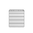 Ver imagem 4 de Cômoda Organizadora Ellie 5 Gavetas Branco - D’Rossi
