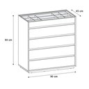 Ver imagem 7 de Cômoda Organizadora Ellie 5 Gavetas Branco - D’Rossi