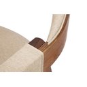 Ver imagem 4 de Cadeira Versalhes Madeira Cor Pinhão Estofada Moderna:linho Dourado