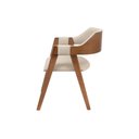 Ver imagem 6 de Cadeira Versalhes Madeira Cor Pinhão Estofada Moderna:linho Dourado