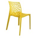 Ver imagem 2 de Kit 4 Cadeiras Empilhável Inmetro Gruvyer Fratini Polipropileno Amarelo Capacidade Suporta 182 Kg