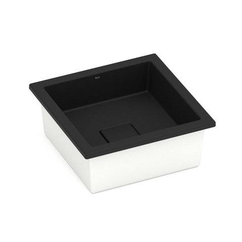 Cuba Sobrepor e Embutir sem Mesa Terra T13 Preto/Matte Black Roca