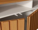 Ver imagem 6 de Rack Ripado para TV até 50 Polegadas MDF 136cm Pés em Madeira Maciça Turin Bege