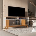 Ver imagem 4 de Rack Ripado para TV até 50 Polegadas MDF 136cm Pés em Madeira Maciça Turin Bege