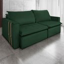 Ver imagem 3 de Sofá Retrátil Reclinável 2 Lugares 180 cm México Veludo Verde K01 - D'Rossi