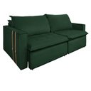 Ver imagem 5 de Sofá Retrátil Reclinável 2 Lugares 180 cm México Veludo Verde K01 - D'Rossi