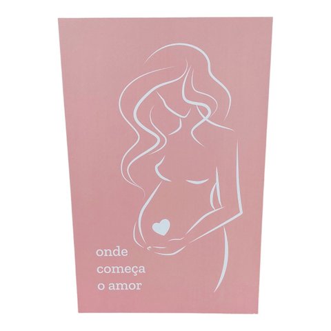 Quadro Placa Decorativa Mdf 20x30 Onde Começa o Amor