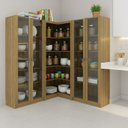 Ver imagem 1 de Armário de Cozinha Modulado Portuguesa Espresso Móveis Marrom/Amendoa
