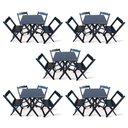 Ver imagem 1 de Kit De 5 Conjuntos De Mesa Dobrável 60x60 Com 4 Cadeiras Preto Cor: Preto