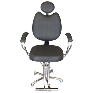 Cadeira Fixa Hidráulica de Salão de Beleza - Cabeleireiro e Barbearia - Preto