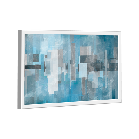 Quadro Decorativo Geométrico Abstrato Azul