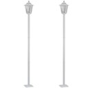 Ver imagem 1 de Conjunto 2 Postes de Jardim Luminária Externa 1,71m Colonial Branco Dital Iluminação Praças