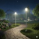Ver imagem 2 de Conjunto 2 Postes de Jardim Luminária Externa 1,71m Colonial Branco Dital Iluminação Praças